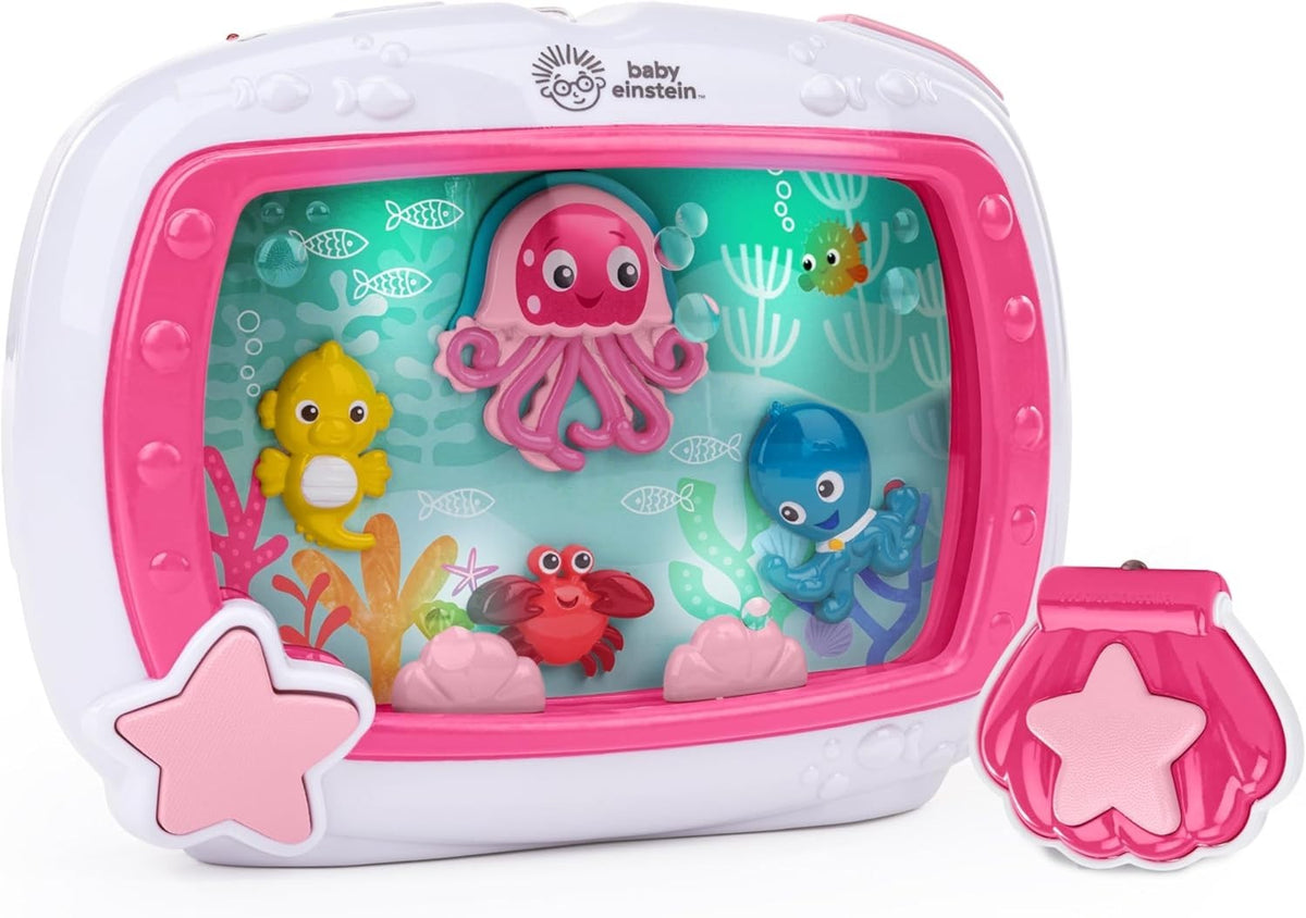 Baby Sleep Soother & Crib Toy – Light Effects, Remote, Pink, Infant Newborn