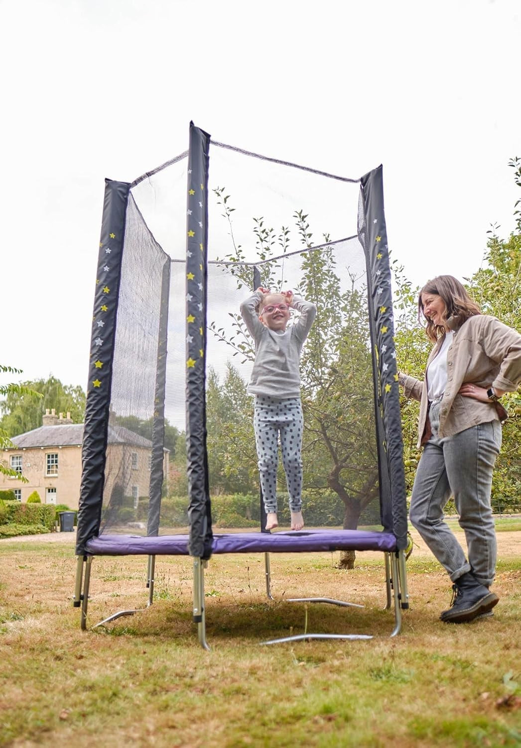 4FT Kids Mini Trampoline with Safety Enclosure Indoor Outdoor Junior