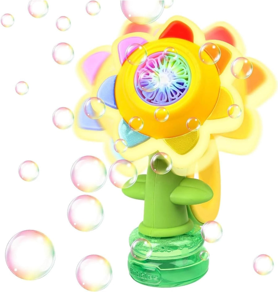 Sunflower Bubble Machine LED Rechargeable 20000 Party Toy