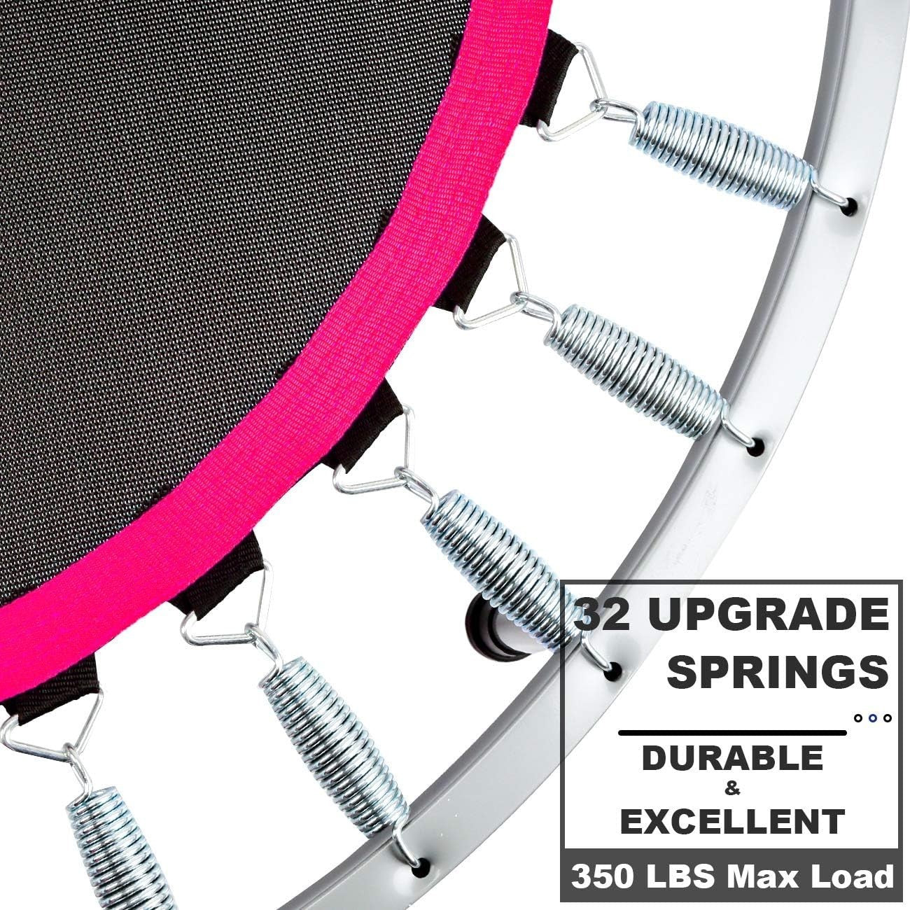 100cm Mini Fitness Trampoline Foldable Quiet Rebounder 175KG Indoor