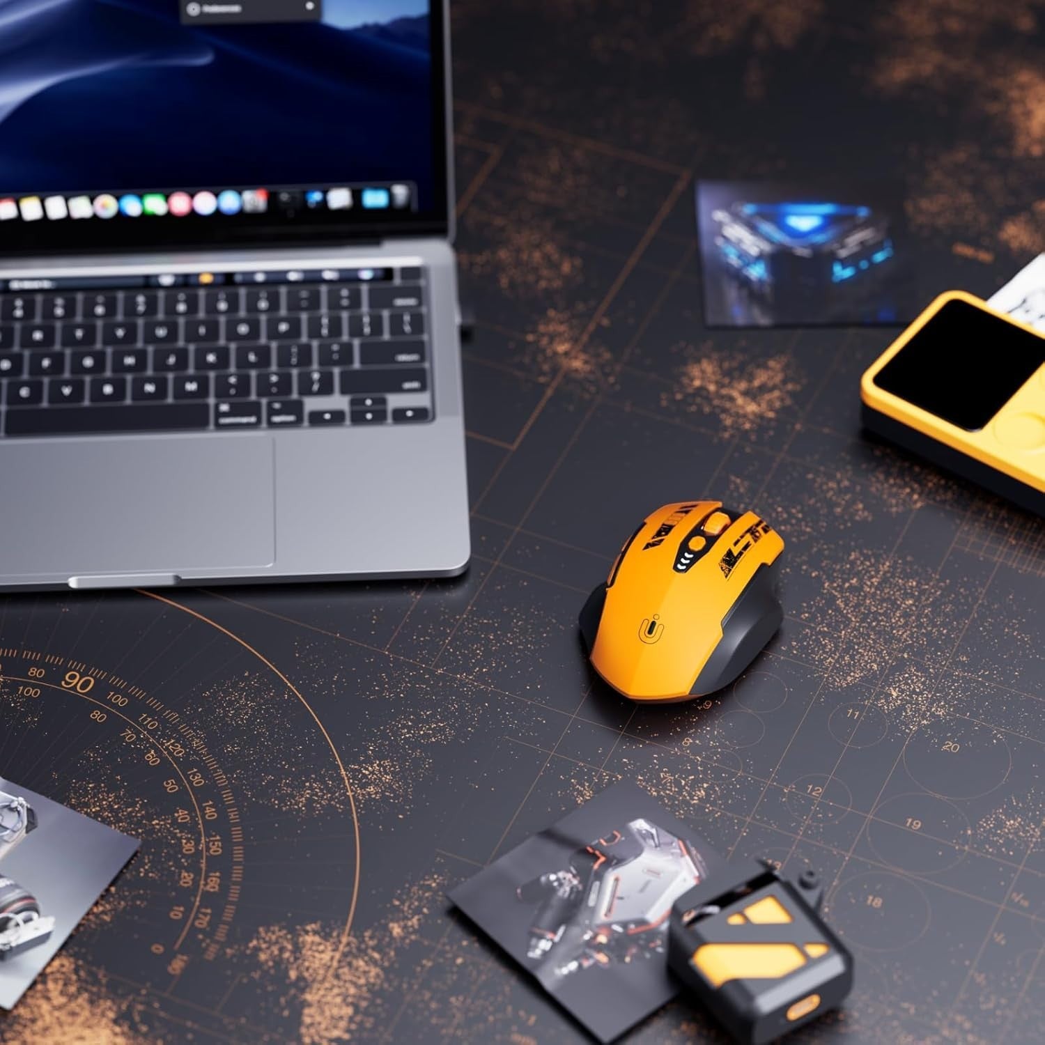 Tri Mode Wireless Mouse Rechargeable Bluetooth 2.4G Adjustable DPI Ergonomic