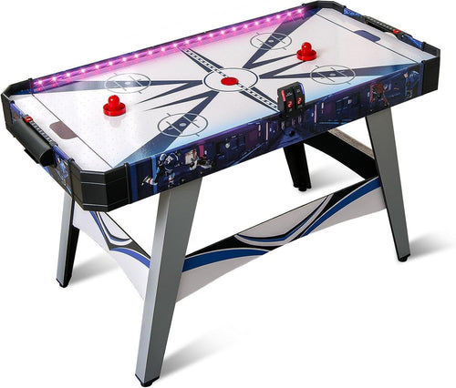 54 Inch Air Hockey Table LED Lights 12V Motor Arcade Game Indoor