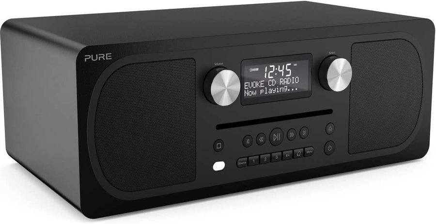 All-in-One Music System DAB+ FM CD Player Bluetooth Dual Alarm Black