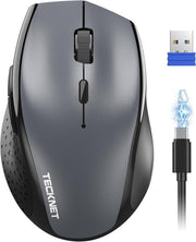 Rechargeable Wireless Mouse 6400 DPI Silent Ergonomic USB Nano for Laptop PC