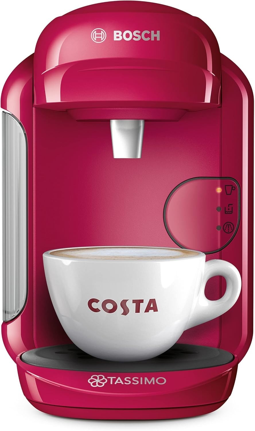 Pink Capsule Coffee Machine 0.7L Compact One-Touch Brewer Auto Clean 1300W