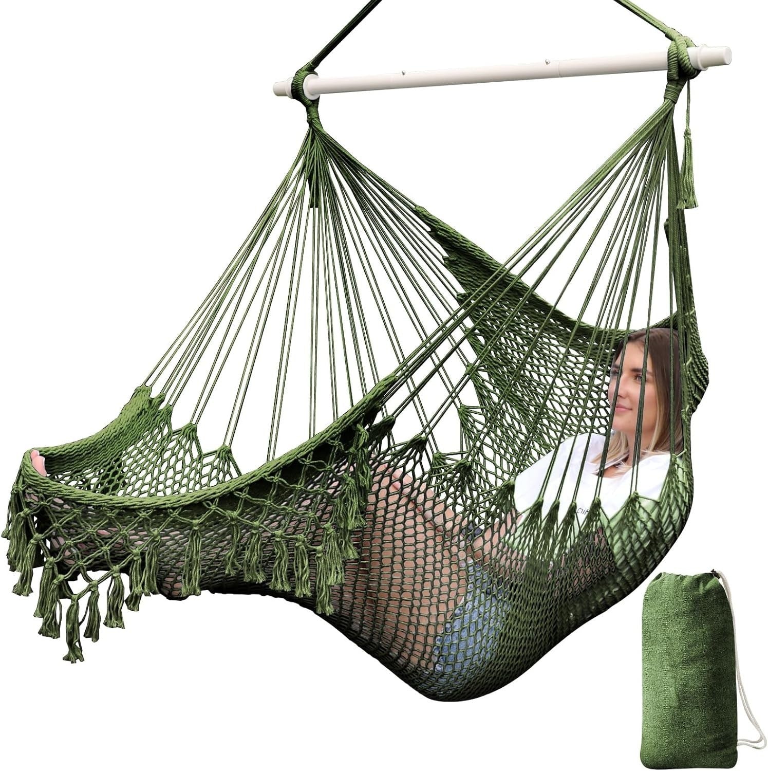 Extra Large Hanging Hammock Chair – Comfy Mesh, 120kg Max, Indoor Outdoor