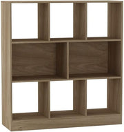 8 Cube Oak Bookcase Storage Unit – Modern Asymmetrical Shelving for Living Room