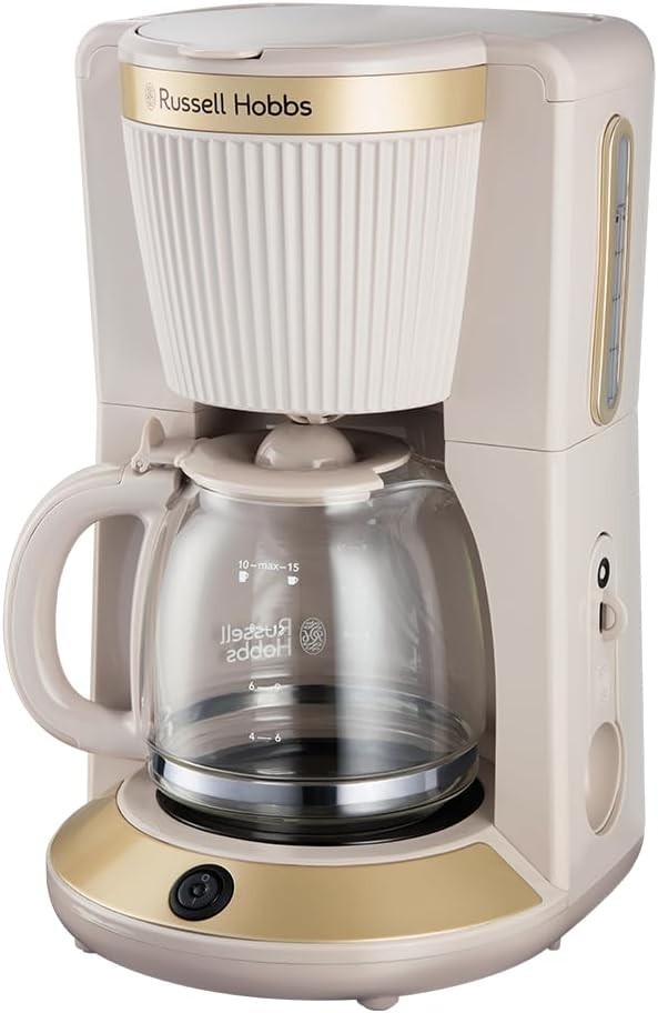 Programmable Drip Coffee Maker 1.25L Glass Carafe Keep Warm Stone Finish 1100W