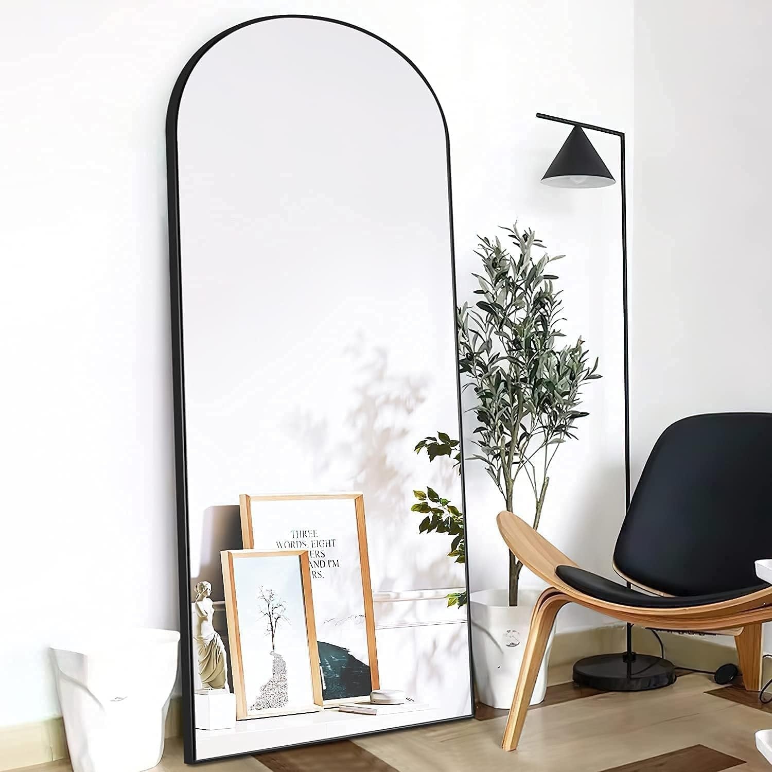 Large Arch Full Length Mirror 65"x22" Wall Leaning Modern Bedroom Decor