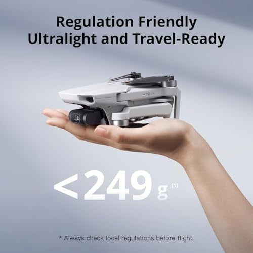 DJI Mini 4K Fly More Combo Drone, 3 Batteries, 4K UHD Camera, 10km Range