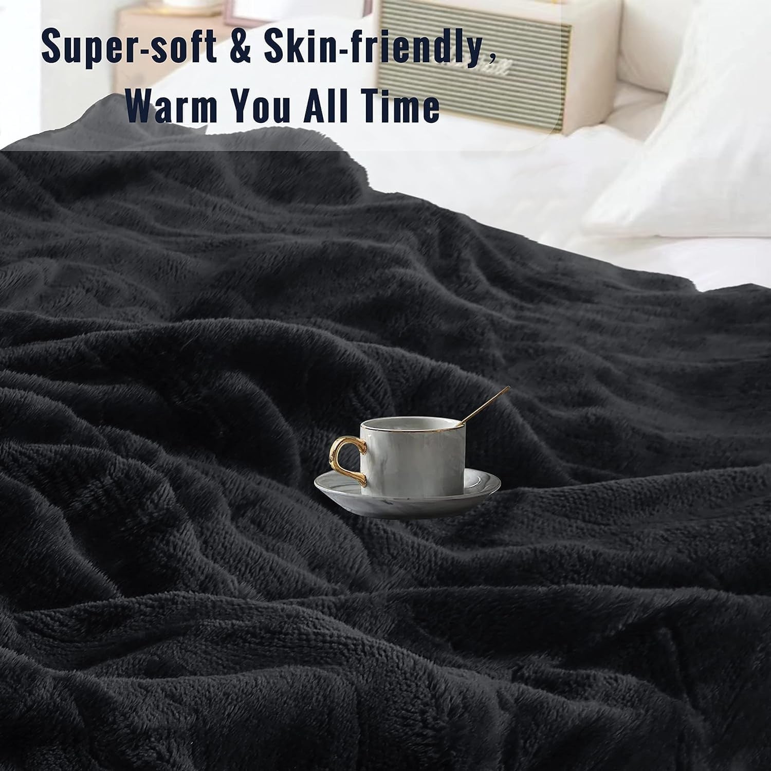 Electric Heated Throw Blanket 180x130cm Fast Heat Timer Washable Fleece