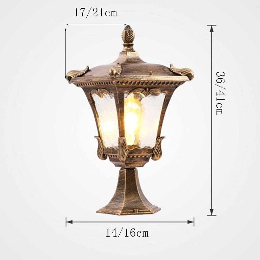 IP65 Outdoor Garden Post Light – Copper Pillar Lantern, E27