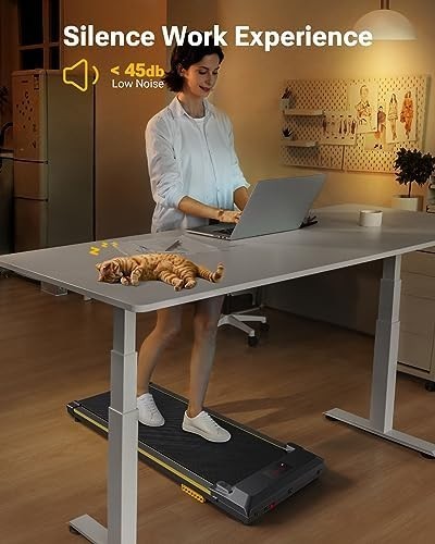 Compact Under Desk Treadmill Walking Pad 1-6km/h Home Office Quiet