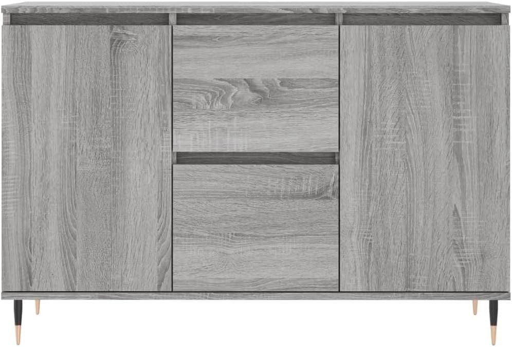 Modern Grey Sonoma Sideboard Storage Cabinet 104x35x70cm Dent Resistant