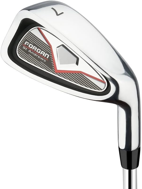 Mens Right Hand Golf Iron Set with 24° Hybrid Steel Shafts Forgiving