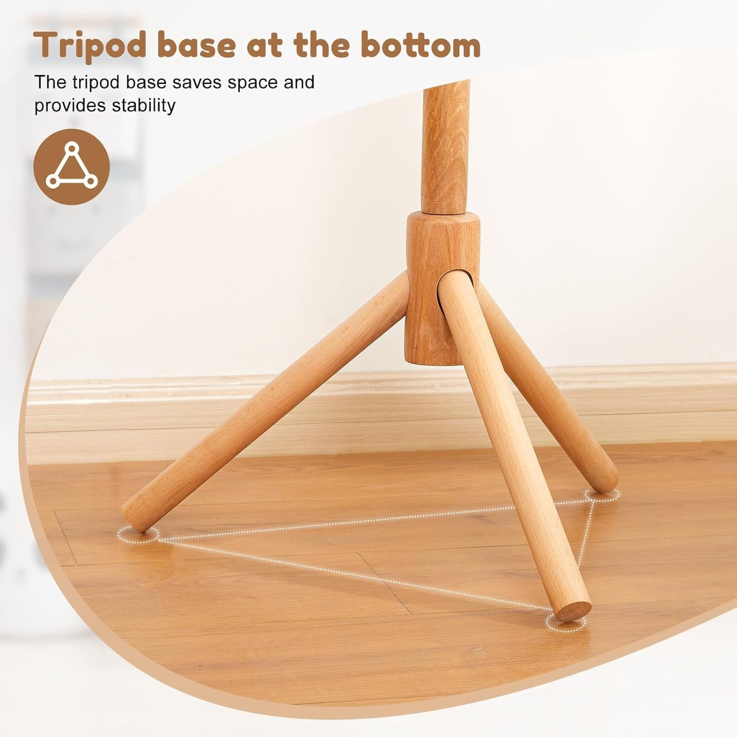 Kids Adjustable Wooden Coat Stand | 9 Hook Beech Wood Freestanding Rack