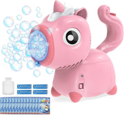 Unicorn Bubble Machine with Lights 10000 Bubbles Pink