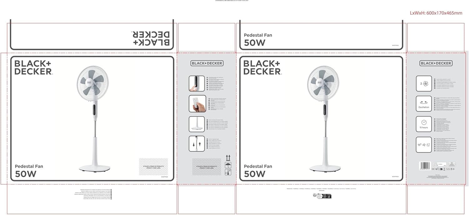 Adjustable Standing Fan – 110–135cm Height 3-Speed Remote w/ Timer Quiet 50W Air