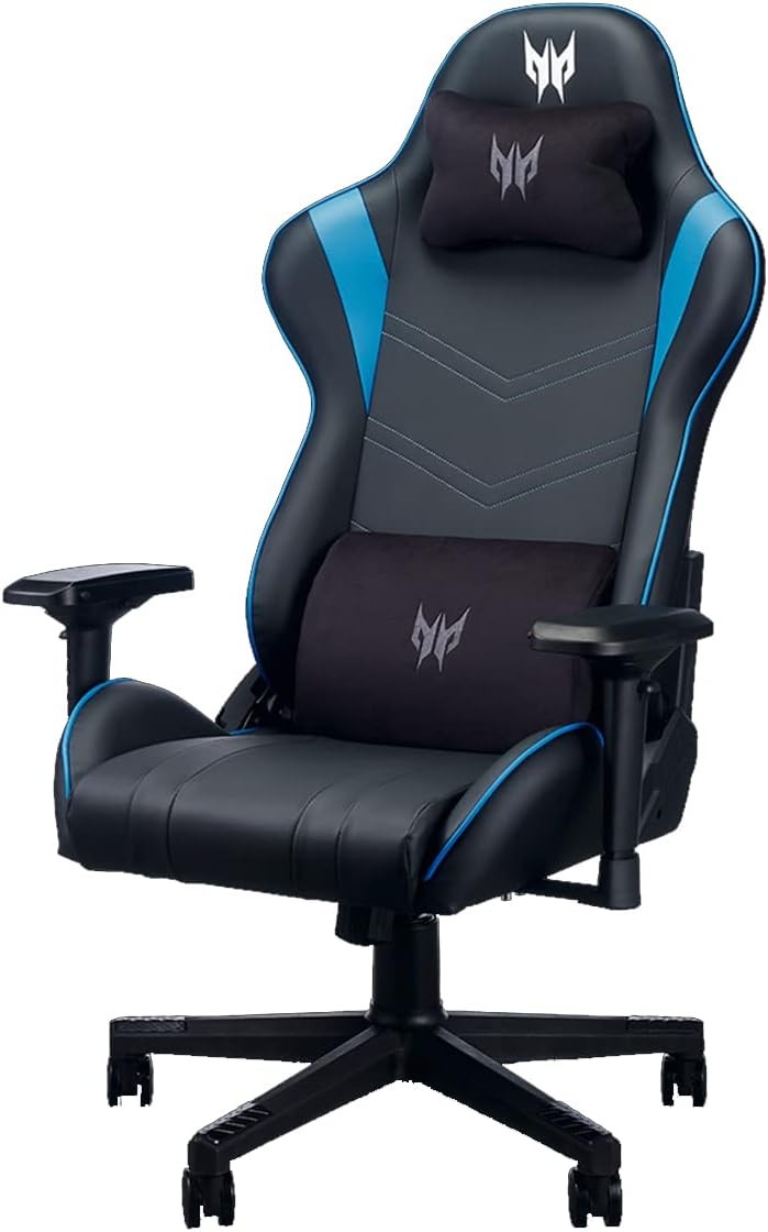 Ergonomic Gaming Chair 4D Armrests Reclining Back PVC Leather