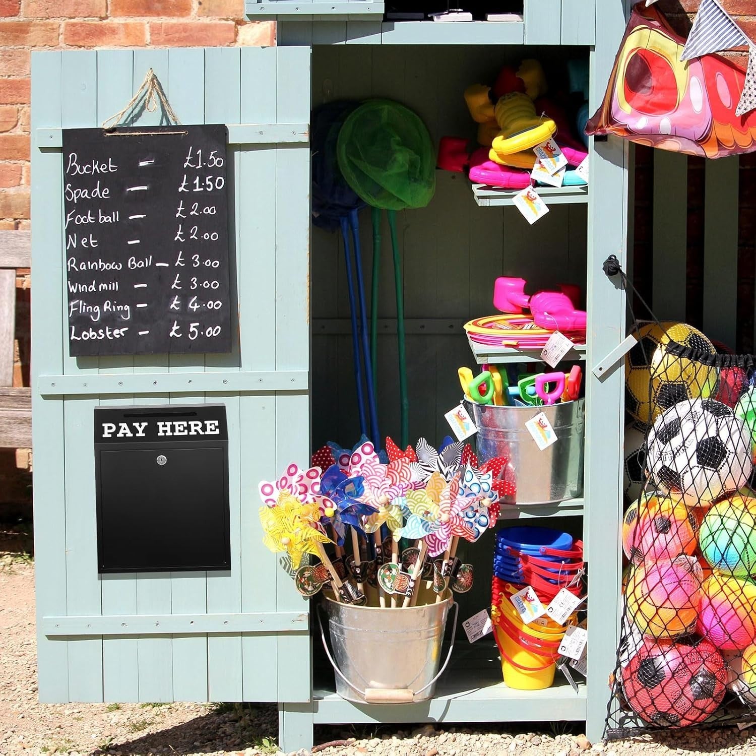 Lockable Cash Drop Box Wall Mount Donation Collection Safe Pay Here