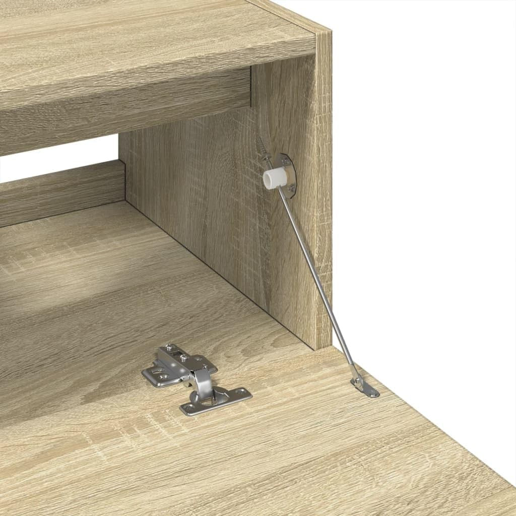 Sonoma Oak Bathroom Sink Cabinet 59x37x59cm Modern Under Sink Storage Unit