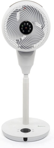 Silent 12-Speed Pedestal Cooling Fan w Remote Oscillating Air Circulator White