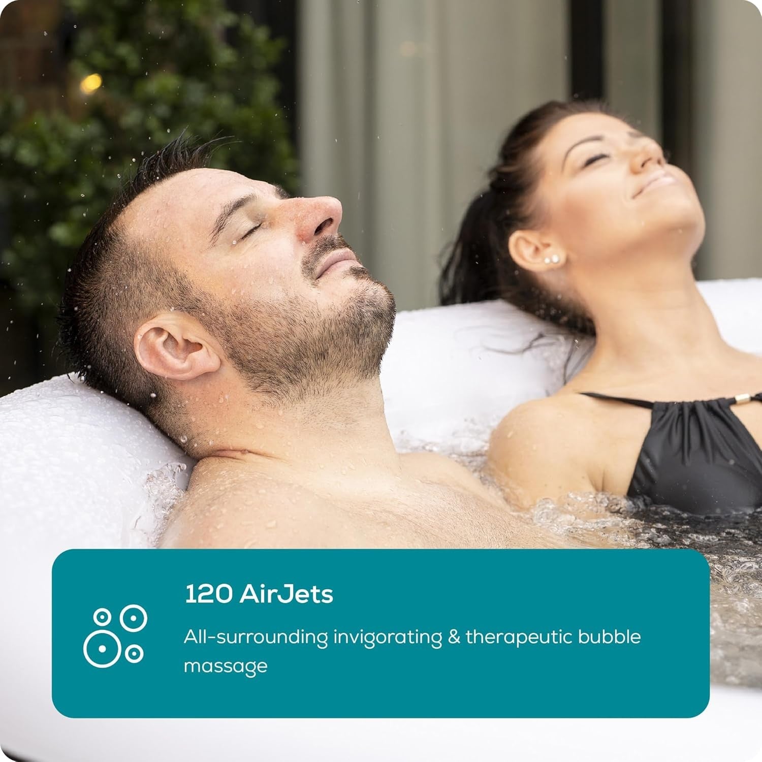 Inflatable Hot Tub Spa 120 Air Jet Massage 2–4 Person Freeze Guard