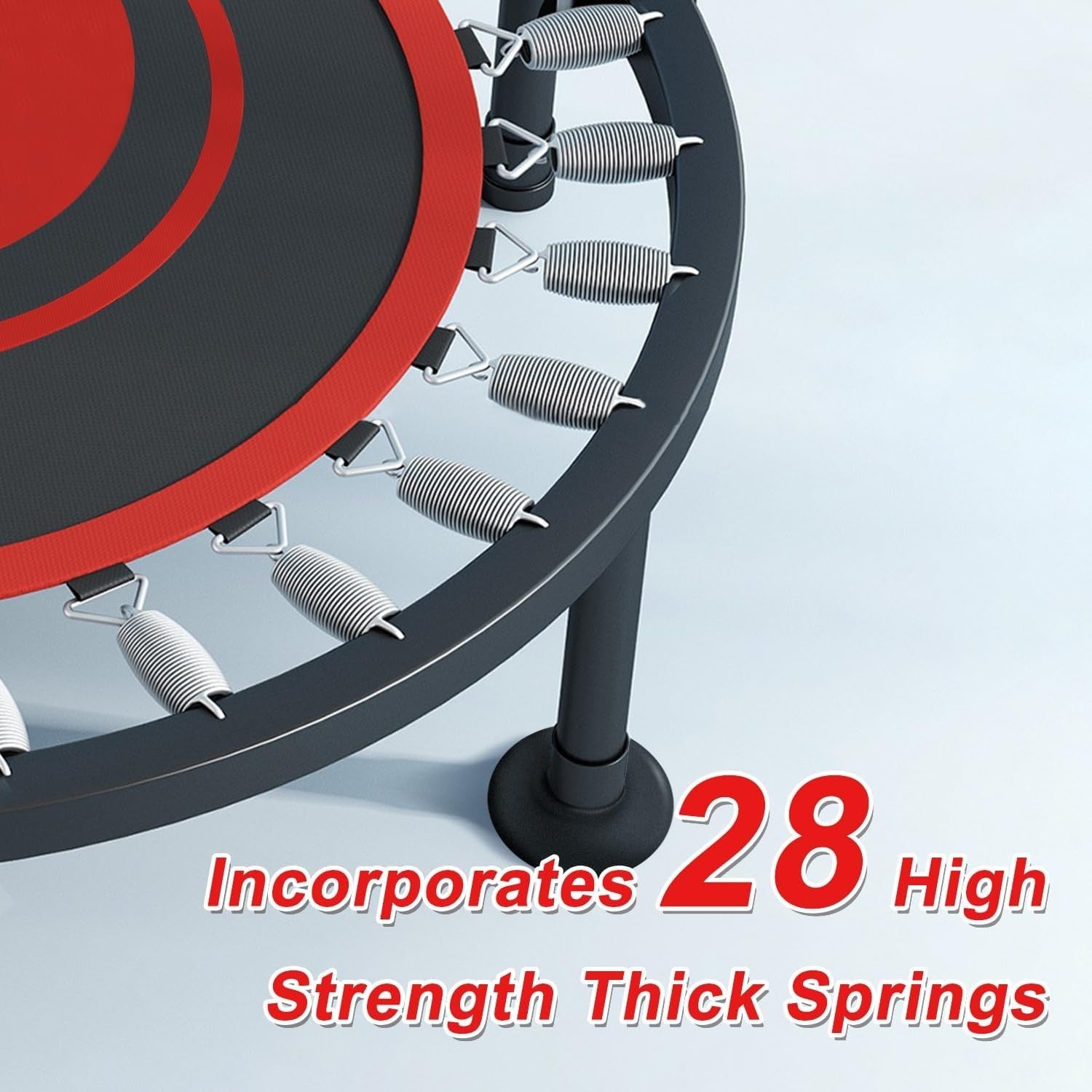 40in Foldable Fitness Rebounder Adjustable Handle Bands Indoor