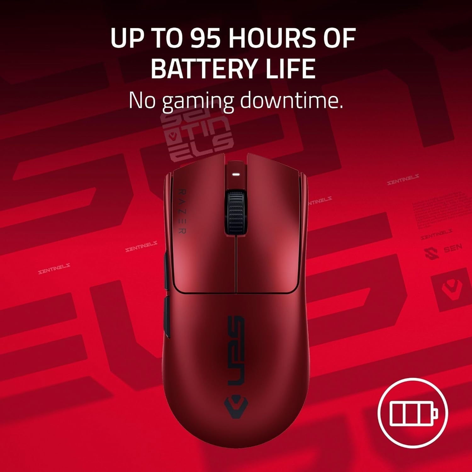 Ultra Light Wireless Esports Mouse 35K DPI 8K Polling Pro Gaming Precision Red