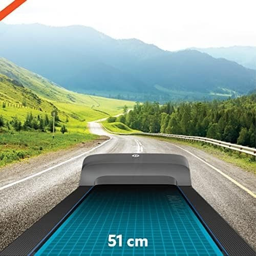 Compact Folding Treadmill 10mph Cushion Deck Bluetooth App Workouts Home Office