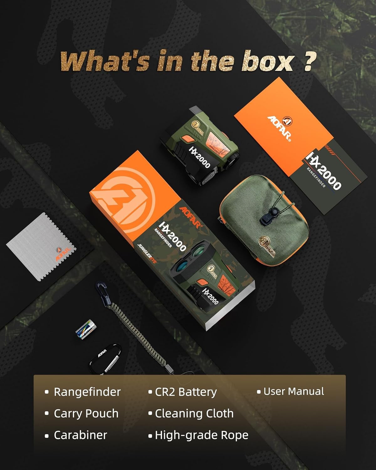 Hunting Rangefinder 2000 Yards OLED Angle Scan Speed Waterproof