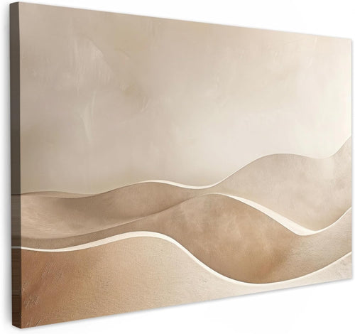 Abstract Beige Hills Canvas Wall Art Modern Minimal Landscape Print 35x24 Decor