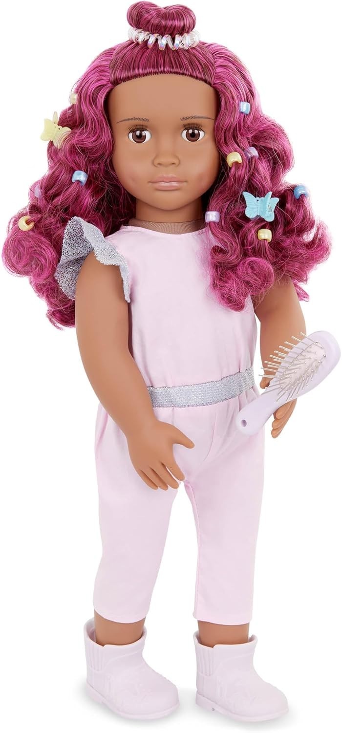 18-Inch Doll & Foal Set Fuchsia Hair Grooming Accessories Soft Body