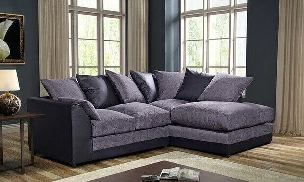 Brown Beige Fabric Corner Sofa | Left Hand Facing | 3+2 Seater | UK Made