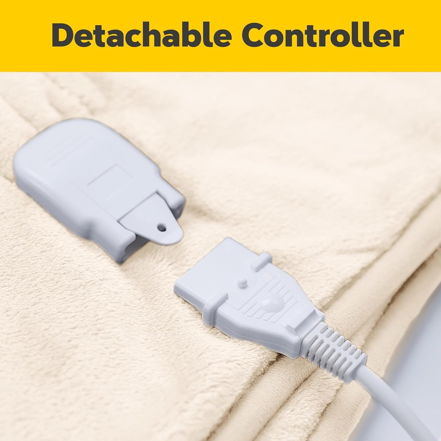 Electric Heated Throw Blanket Single 130x160cm Timer Washable Fleece