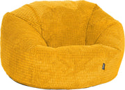 Giant Corduroy Bean Bag Chair Mustard Soft Adult Seat Lounge Sofa UK