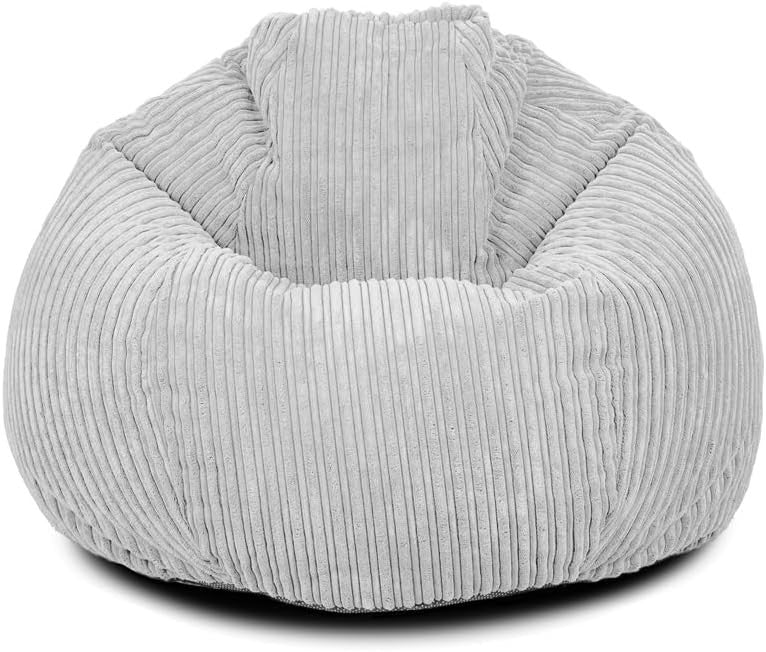 XL Corduroy Bean Bag Chair Adult Lounger Seat Sofa Soft Gaming Recliner