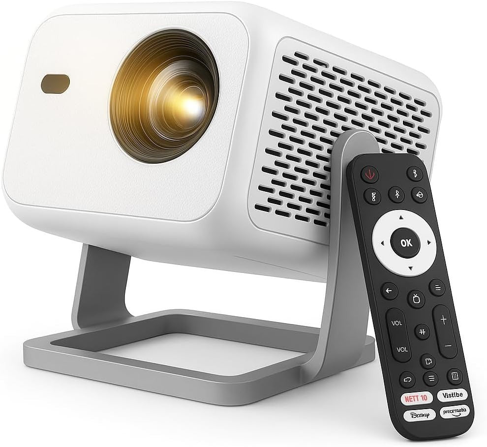Smart 1080P Projector Netflix Android WiFi 6 Bluetooth Auto Focus