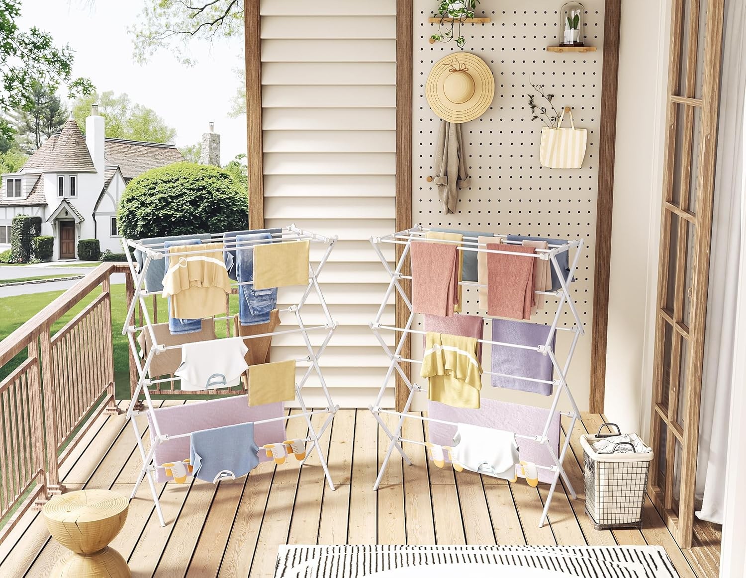 3 Tier Foldable Clothes Airer Heavy Laundry Drying Rack Indoor Outdoor