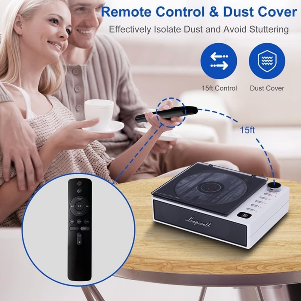 Portable CD Player Bluetooth Speaker FM Radio USB Optical Rechargeable