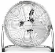 45cm Metal Floor Fan – Chrome High-Speed 3-Speed Adjustable Tilt Powerful 100W