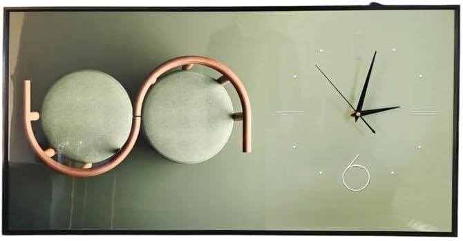 Modern Mint Wall Clock 40x80cm Silent Quartz Handmade Wooden Decor