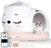 Smart Automatic Cat Litter Box 80L APP Control 24 Sensor Multi Cat