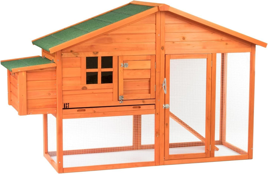 Extra Large Wooden Chicken Coop with Run 4 Birds