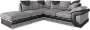 5-Seater Left Hand L-Shape Corner Sofa Fire Resistant Leather Fabric Comfort
