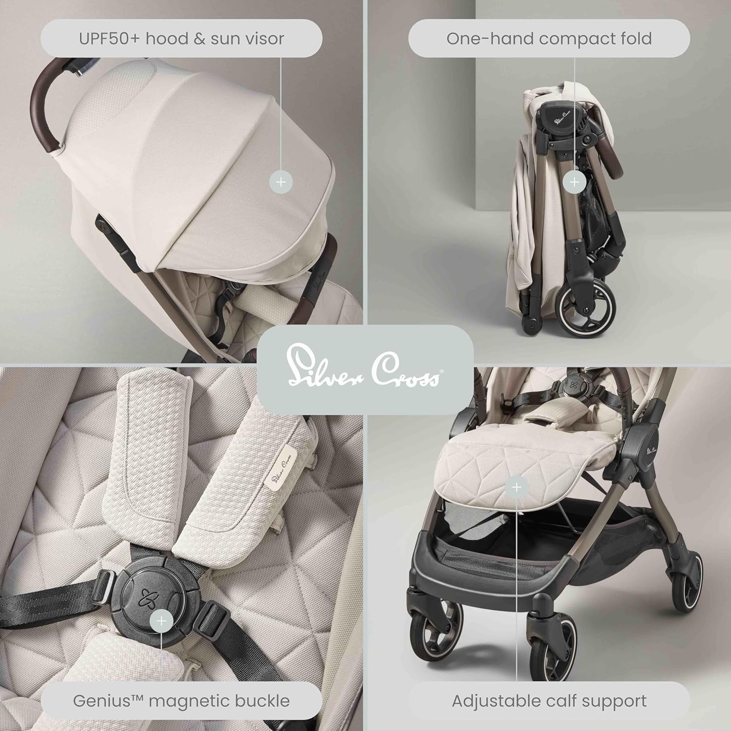 Cabin Approved Compact Travel Pushchair One-Hand Fold Lie Flat Newborn–4Y