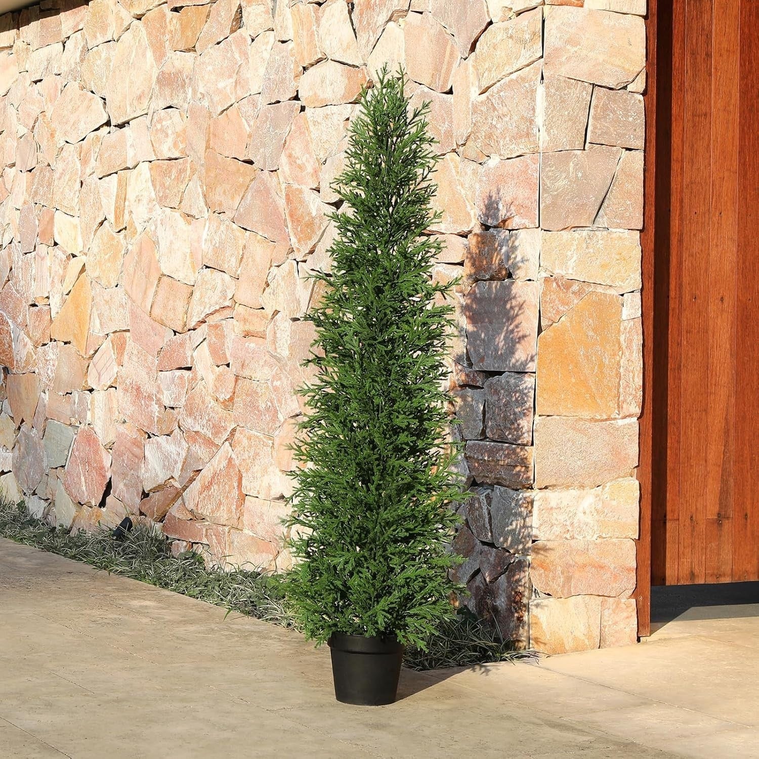 150cm Artificial Outdoor Conifer Tree UV Resistant Fake Cypress Porch Garden