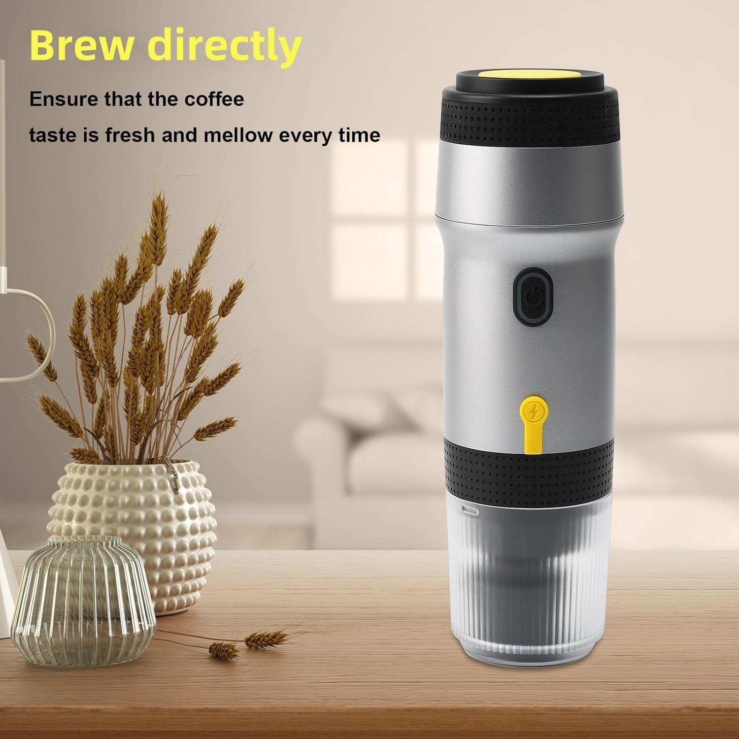 Portable Espresso Maker 20-Bar Travel Coffee Machine USB Rechargeable Ground