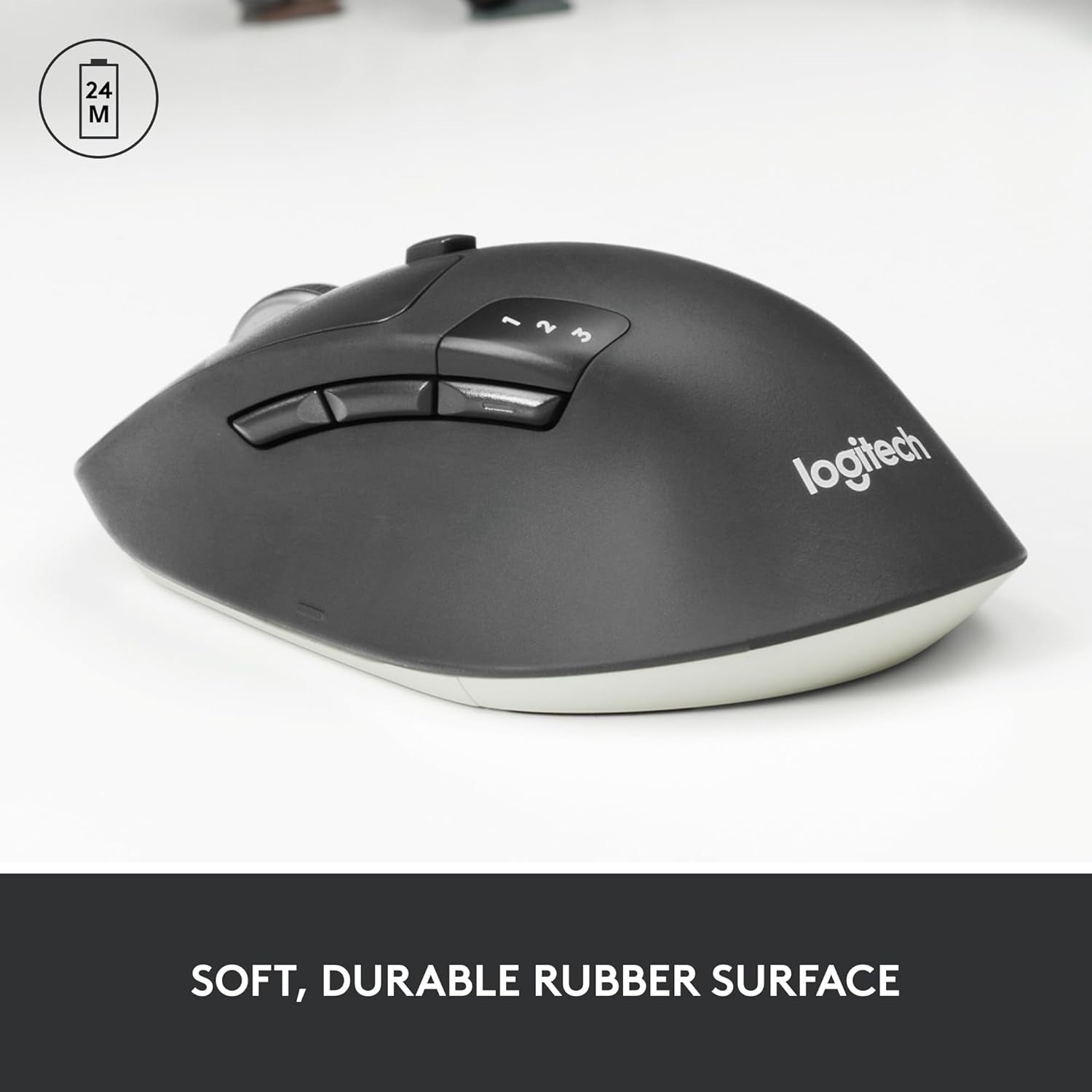 Multi Device Wireless Mouse Bluetooth USB Long Battery Ergonomic Office