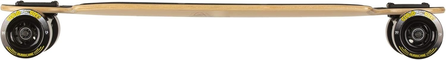 32.5" Tan Drop-Through Longboard Cruiser Maple Deck for Pushing & Carving
